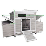 Large Chicken Coop Outdoor Hen House & Dual Nesting Boxes