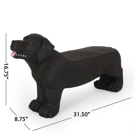MGO Dog Bench - Outdoor Labrador Design, Matte Black HouseOfZazla