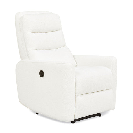 Bloomy - High Back Power Recliner Motion Chair - Chiffon White HouseOfZazla