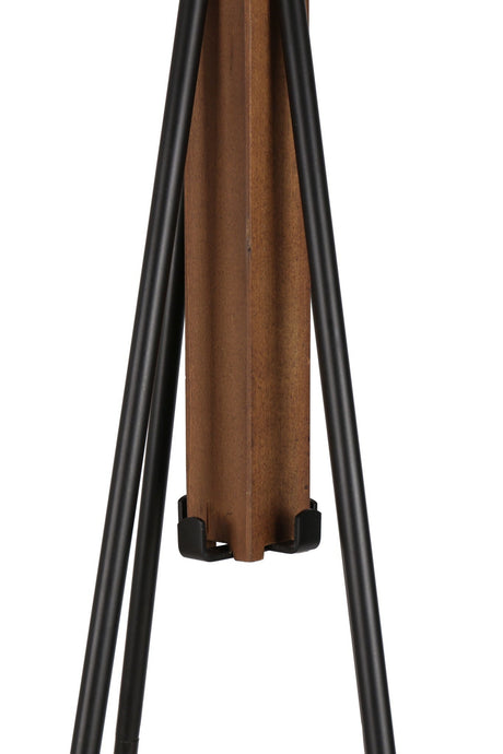 Reclaimed Wood And Metal Freestanding Coat Rack With Hooks Use In Bedroom, Living Room - Natural HouseOfZazla
