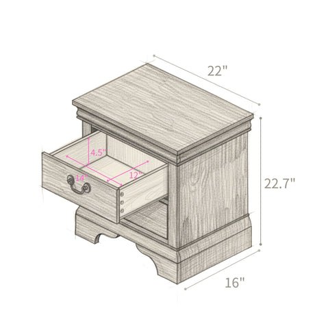 Nightstand With 2 Drawers HouseOfZazla