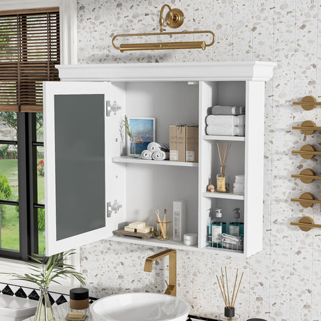 Wall Mounted Bathroom Storage Cabinet With Mirror Door HouseOfZazla