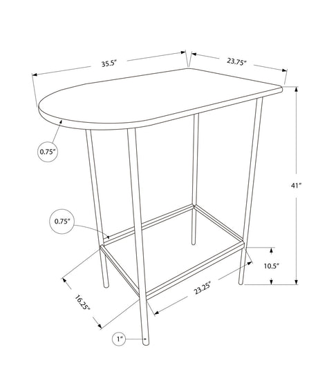 Home Bar Table With Bar Height Small Rectangular For Kitchen HouseOfZazla