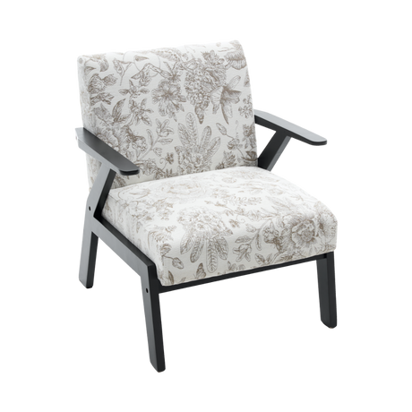 Mid-Century Modern Lounge Armchair - Seat Cushion (Beige + Grey) HouseOfZazla