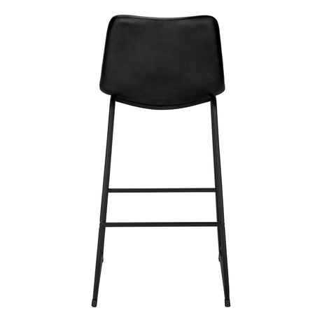 Bar Height Office Chair with Curved Backrest and Leather-Look Upholstery HouseOfZazla