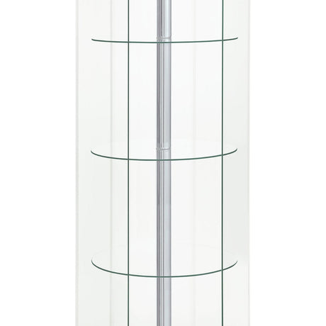 Tenley - 4 Shelf Curio Cabinet With Hexagonal Design HouseOfZazla