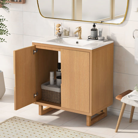 Bathroom Vanity Set With Sink, Combo Cabinet, Bathroom Storage Cabinet, Solid Wood Frame HouseOfZazla