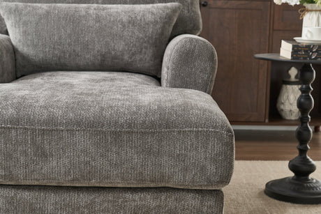 Modern Grey Upholstered Chaise Lounge Sofa Recliner HouseOfZazla