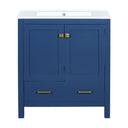 Bathroom Vanity With Single Sink, Combo Cabinet Undermount Sink, Bathroom Storage Cabinet With Two Doors And A Drawer, Soft Closing, Multifunctional Storage, Solid Wood Frame HouseOfZazla