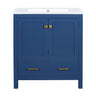 Bathroom Vanity With Single Sink, Combo Cabinet Undermount Sink, Bathroom Storage Cabinet With Two Doors And A Drawer, Soft Closing, Multifunctional Storage, Solid Wood Frame HouseOfZazla