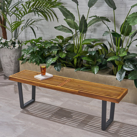 Intrinsic Outdoor Dining Bench With Slat Top HouseOfZazla