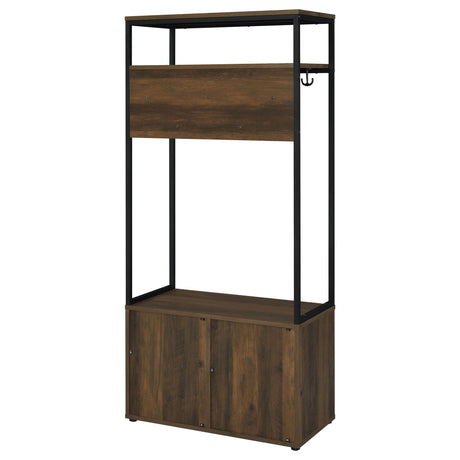 Flora - 2 Door Coat Rack Hall Tree Storage Bench And Multi Functional Storage - Natural HouseOfZazla