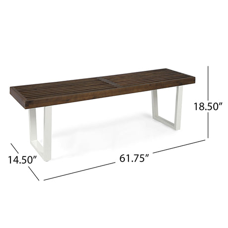 Intrinsic Outdoor Dining Bench With Slat Top HouseOfZazla