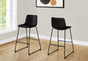 Bar Height Office Chair with Curved Backrest and Leather-Look Upholstery HouseOfZazla
