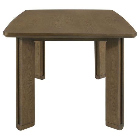 Crispin - 7 Piece Rectangular Dining Table Set With Upholstered Chairs - Brown HouseOfZazla