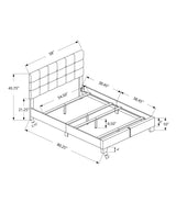 Transitional Upholstered Bed Frame
