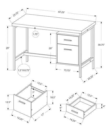 Computer Desk For Home Office, Left or Right Setup, With Storage Drawers HouseOfZazla