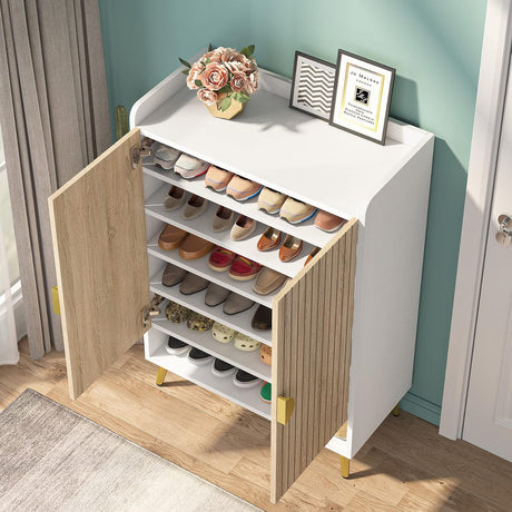 Shoe Cabinet With Doors, 7 Tier Storage Organizer HouseOfZazla