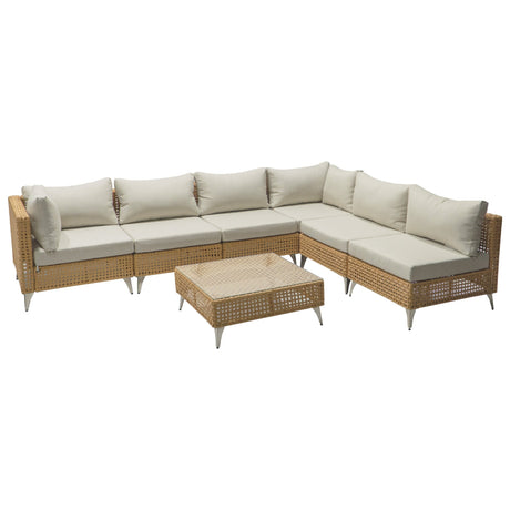 K&K 7-Piece Wicker Patio Furniture Set HouseOfZazla