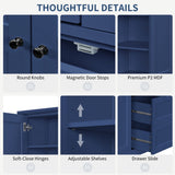 TOPMAX 73.6" Tall Farmhouse Kitchen Pantry Cabinet with 8 Shelves