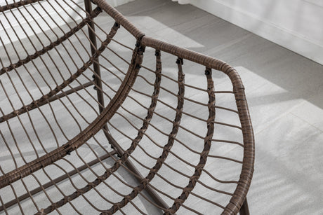 Outdoor Rattan Rocking Chair with Padded Cushion HouseOfZazla
