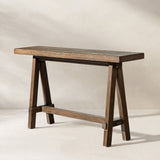 Hawthorne 60'' Solid Reclaimed Elm Trestle Console Table