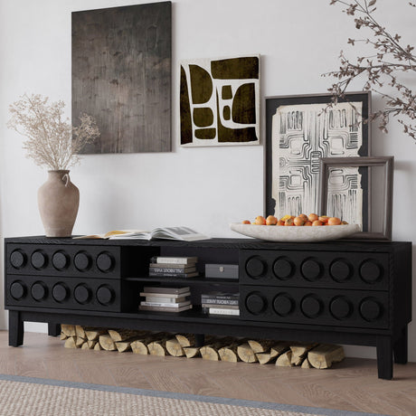 Media Console With 4 Drawers And Cable Management HouseOfZazla