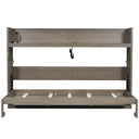Murphy Bed With Desk, LED Light And USB Charging Station HouseOfZazla