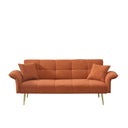 Convertible Double Futon Sofa Bed With Folding Armrests For Living Rooms HouseOfZazla