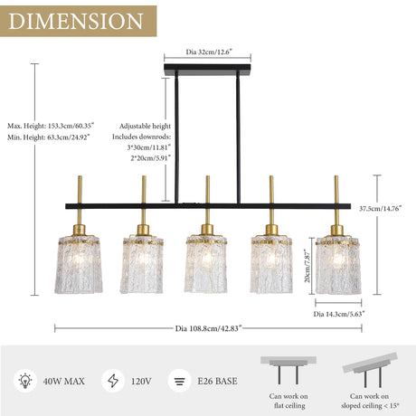 Modern Farmhouse 5-Light Dining Room Chandelier HouseOfZazla