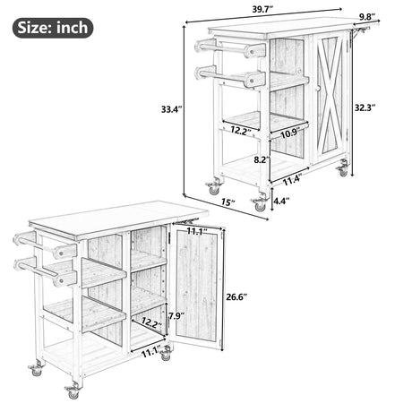 Foldable Outdoor Kitchen Island Patio Kitchen Cart HouseOfZazla