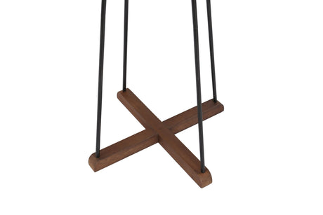 Reclaimed Wood And Metal Freestanding Coat Rack With Hooks Use In Bedroom, Living Room - Natural HouseOfZazla