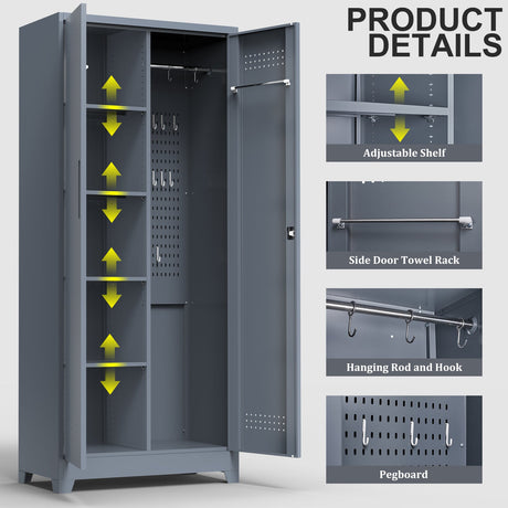 Gray And Metal Storage Cabinet HouseOfZazla