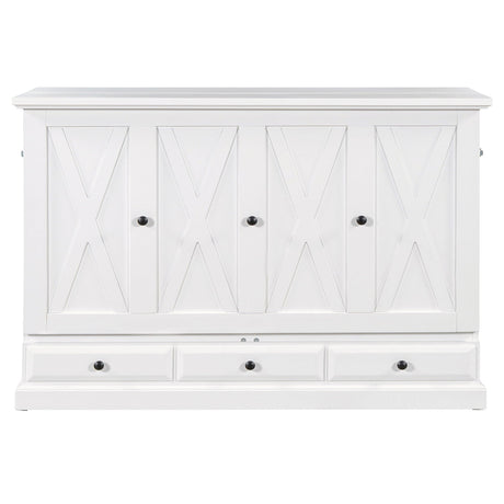 Solid Pine Murphy Bed Chest Cube Cabinet Bed With Charging Station And Large Storage Drawer For Home Office Or Small Room HouseOfZazla