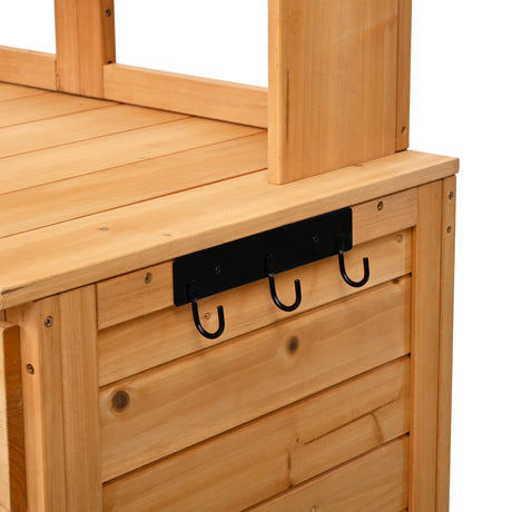 TOPMAX 65.7'' Tall Garden Potting Bench Table with Hutch HouseOfZazla
