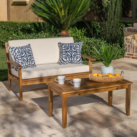 Outdoor Chat Set With Coffee Table and Loveseat HouseOfZazla