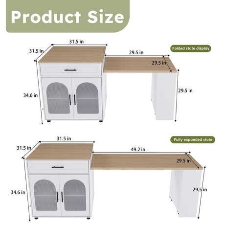Expandable Kitchen Island With Power Outlet HouseOfZazla