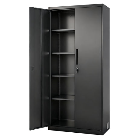 Metal Storage Cabinet, 68.9 in Lockable Steel Garage Cabinet HouseOfZazla