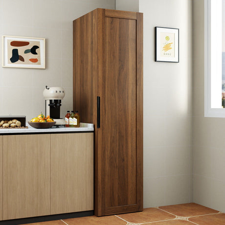 Freestanding Buffet Cupboards Sideboard With Doors & Shelves, Kitchen Pantry Storage Cabinet - Walnut HouseOfZazla