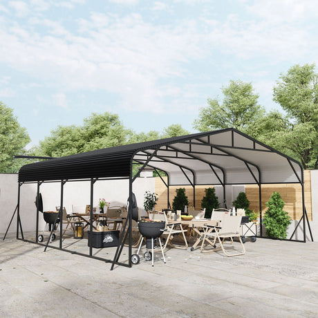 Heavy Duty Carport, All Weather Shelter - Black HouseOfZazla