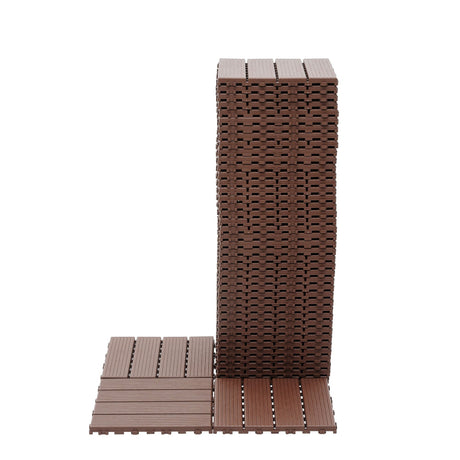 Interlocking Plastic Deck Tiles, Waterproof Outdoor / Indoor Patio Flooring HouseOfZazla