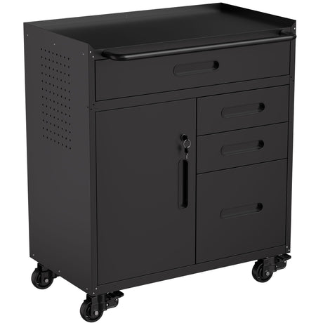 Rolling Tool Cabinet Heavy Duty Garage Storage With Lockable Doors HouseOfZazla