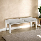 Laveda Boucle Bench - Light Gray / White