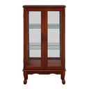 Curio Cabinet Lighted Curio Diapaly Cabinet With Adjustable Shelves And Mirrored Back Panel, Tempered Glass Doors (3 Tier), (E26 Light Bulb Not Included) HouseOfZazla