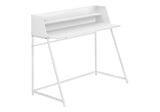 Computer Desk for Home Office with Marble Look and Storage Shelves
