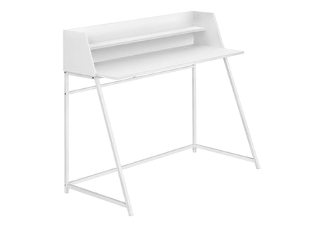 Computer Desk for Home Office with Marble Look and Storage Shelves HouseOfZazla
