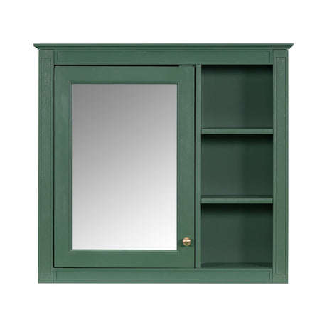 Bathroom Vanity With Medicine Cabinet, Royal Mirror Cabinet, Modern Bathroom Storage Cabinet With 2 Soft Closing Doors And 4 Drawers HouseOfZazla