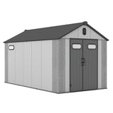 8x14Ft Resin Outdoor Storage Shed with Carpet