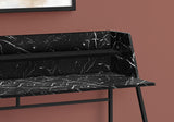 Computer Desk for Home Office with Marble Look and Storage Shelves