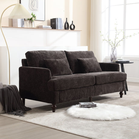 Mid Century Modern Fabric Loveseat Sofa, 2 Seat Upholstered Couch HouseOfZazla